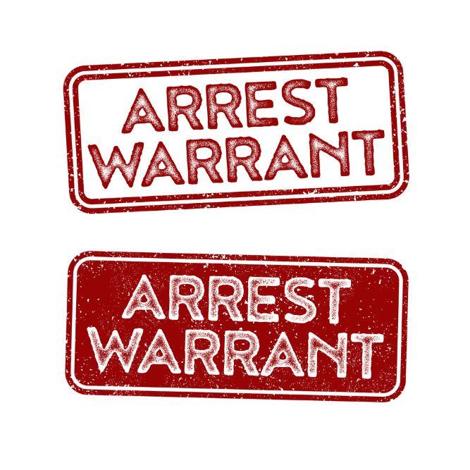 Arrest Warrant - Distressed Vector Stamp Seal - - Simple Grunge banner 
